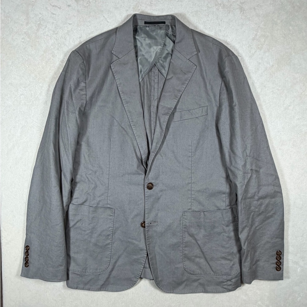 J. Crew Men’s Medium Hemp Blend Soft Gray Patch Pocket Blazer Sport Coat